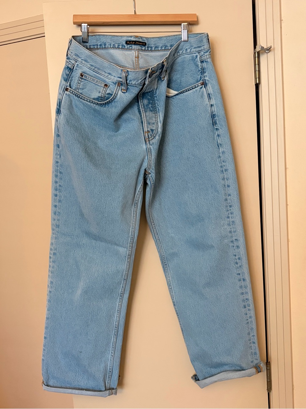 Nudie Jeans Light Blue loose fit Men's Denim